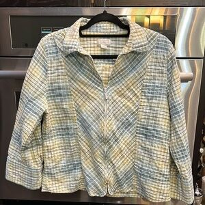 Christopher & Banks Blue Yellow Utility Jacket‎ Lightweight